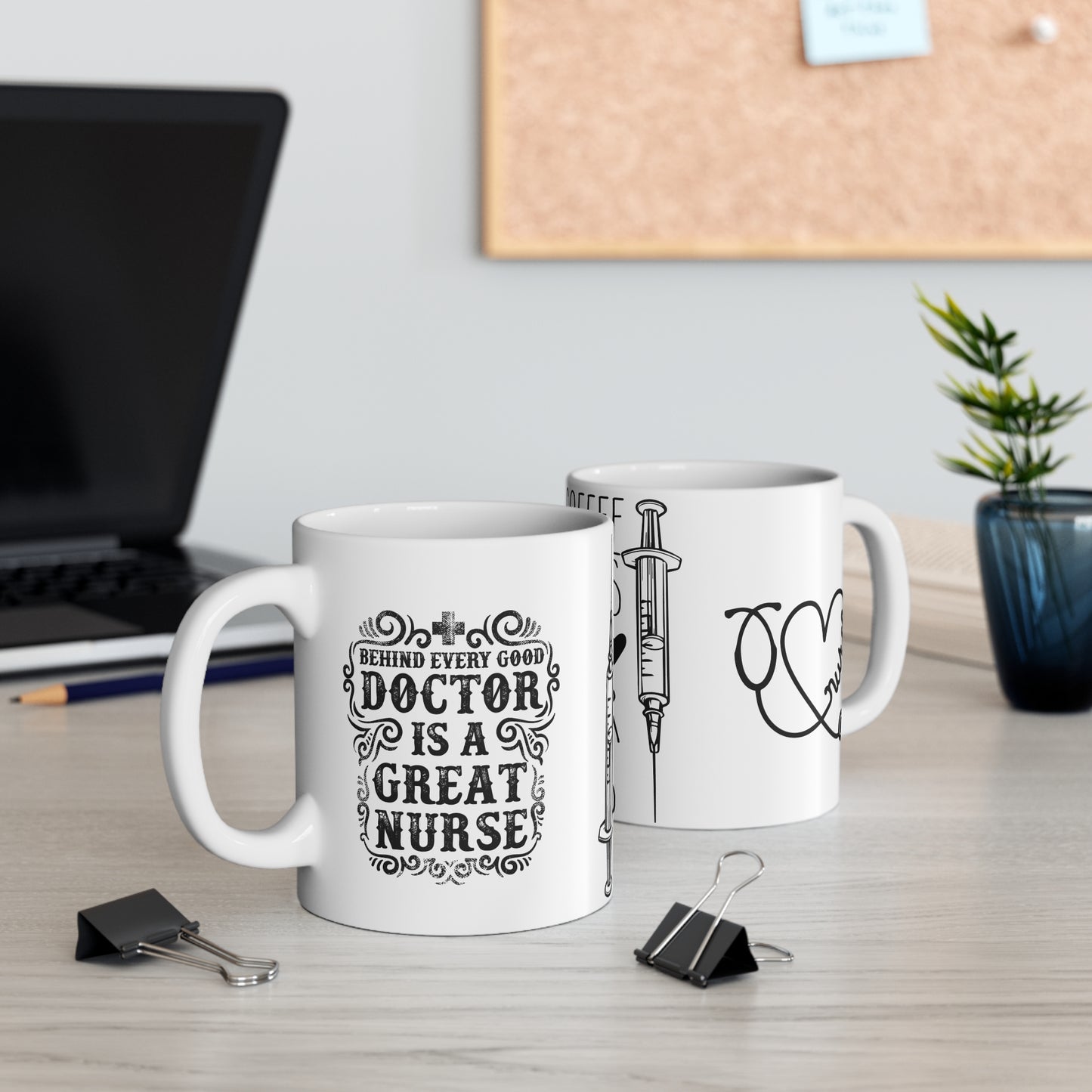 Nurse: Coffee Scrubs & Rubber Gloves - Mug 11oz