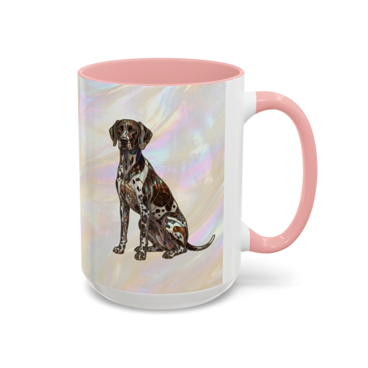 German Shorthaired Pointer Accent Coffee Mug — Stained Glass Design (11/15oz) - 14634