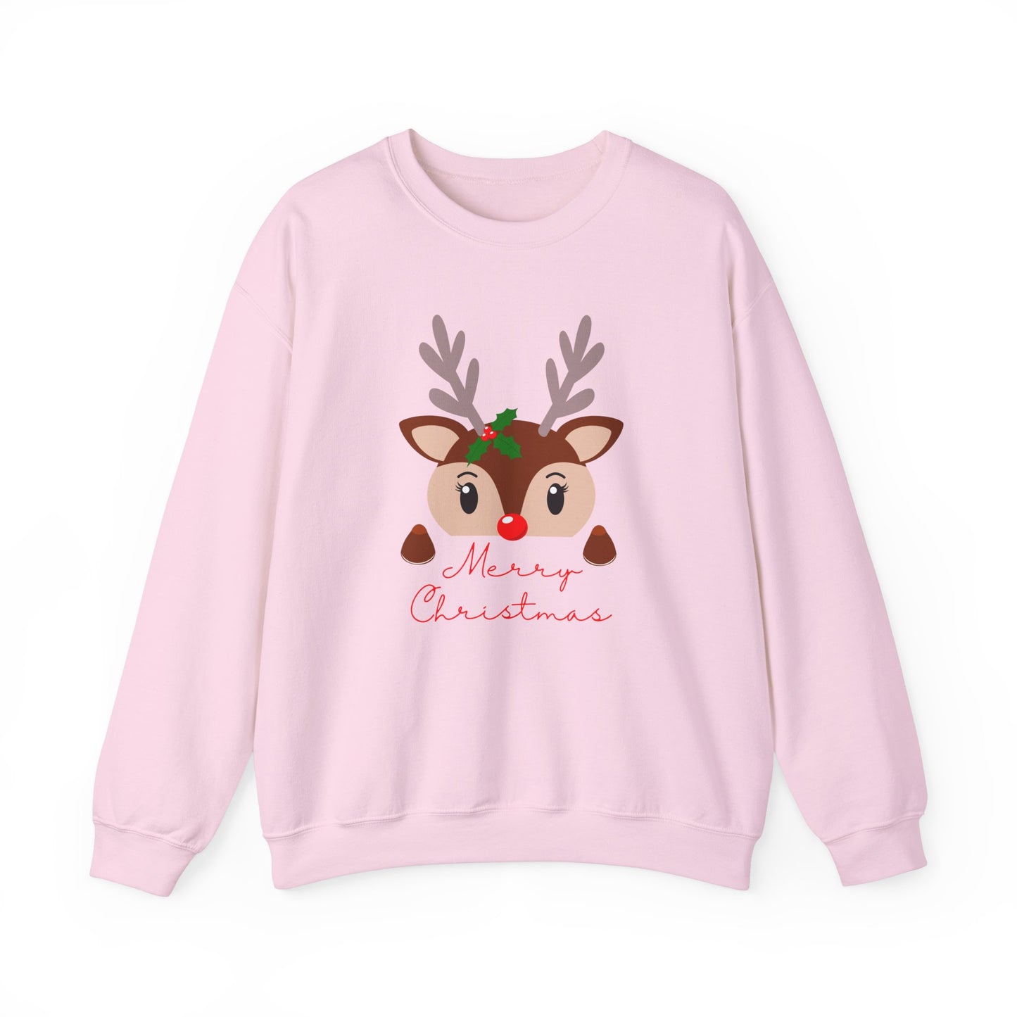 Reindeer, Merry Christmas - Unisex Heavy Blend™ Crewneck Sweatshirt