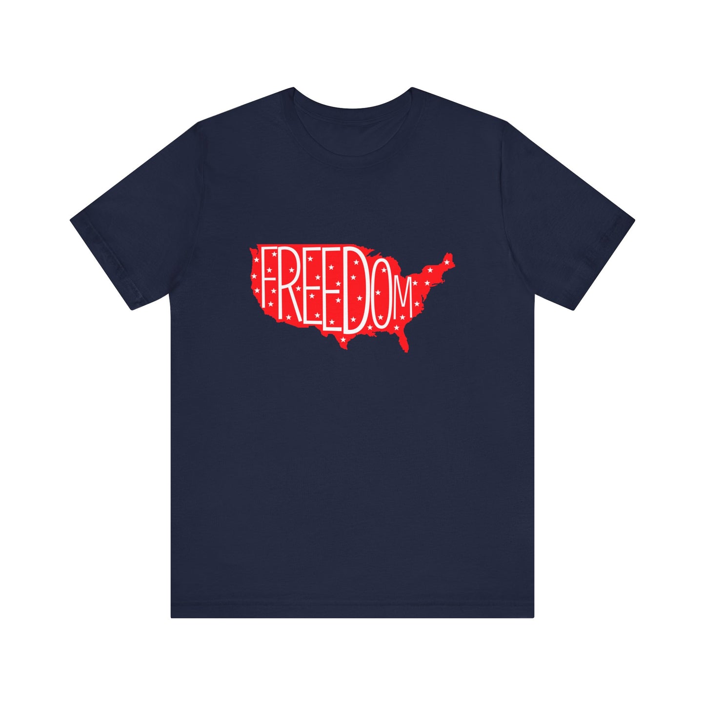 USA Freedom Tee - Comfortable Unisex Jersey Short Sleeve T-Shirt, Perfect for Independence Day, Casual Wear, Gifts, 4th of July - 13652