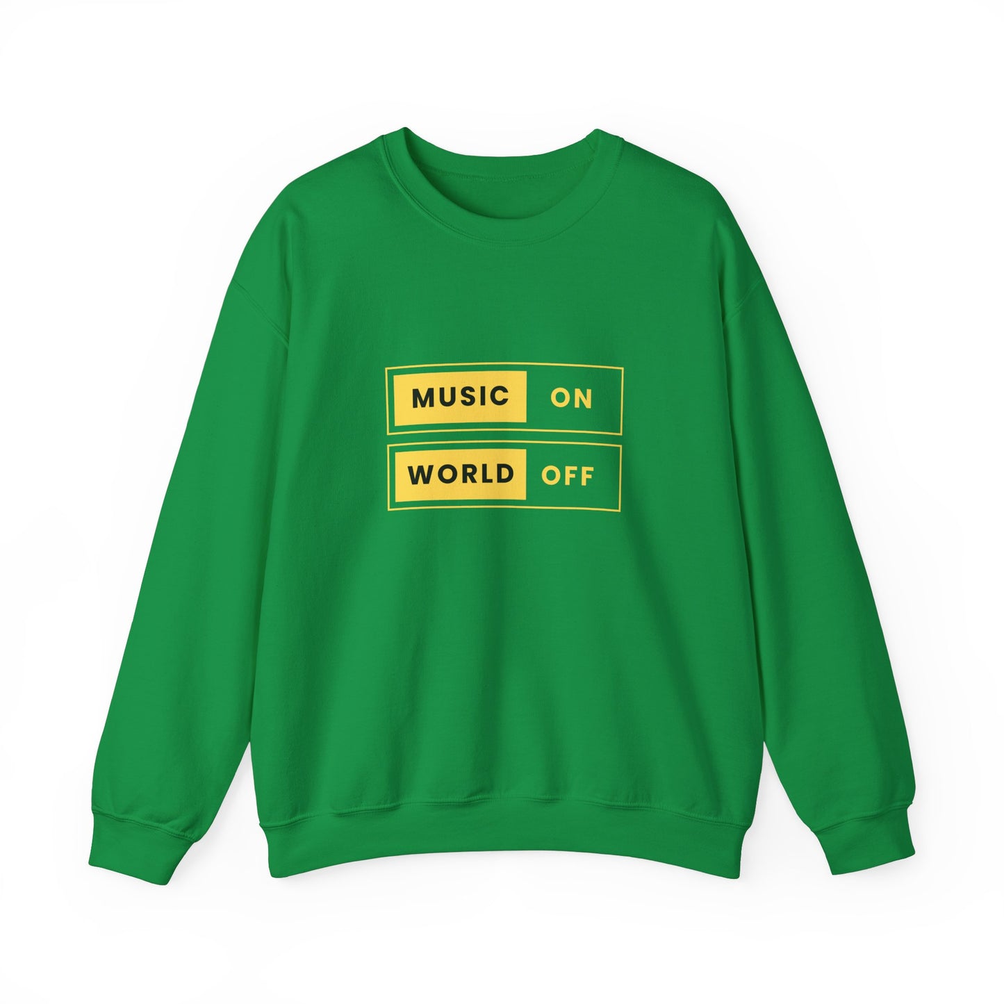 Music On, World Off - Unisex Heavy Blend™ Crewneck Sweatshirt - 10603