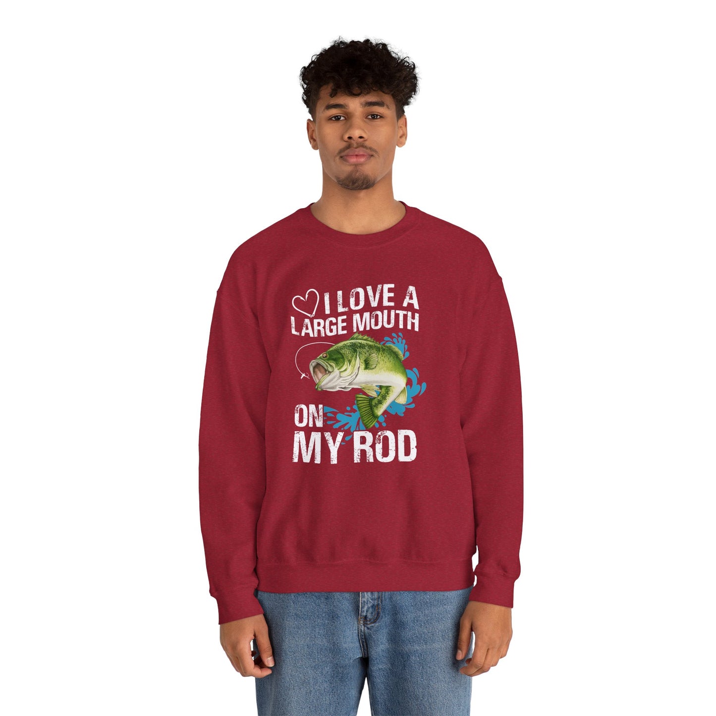 I Love A Large Mouth On My Rod - Unisex Heavy Blend™ Crewneck Sweatshirt - 12327