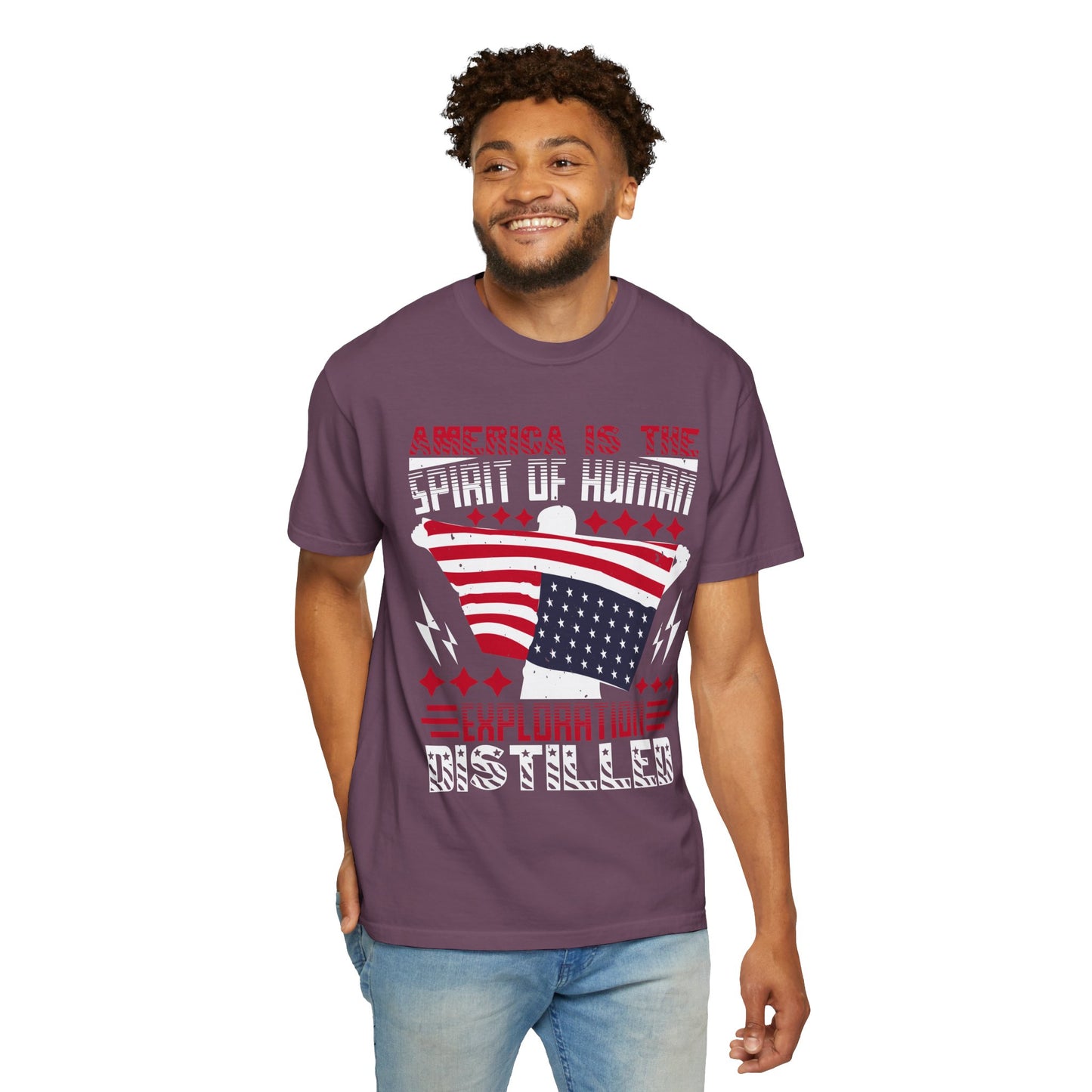Patriotic Unisex T-Shirt - Spirit of Human Exploration, Independence Day Gift, July 4th Celebration Wear, American Pride Tee - 13792