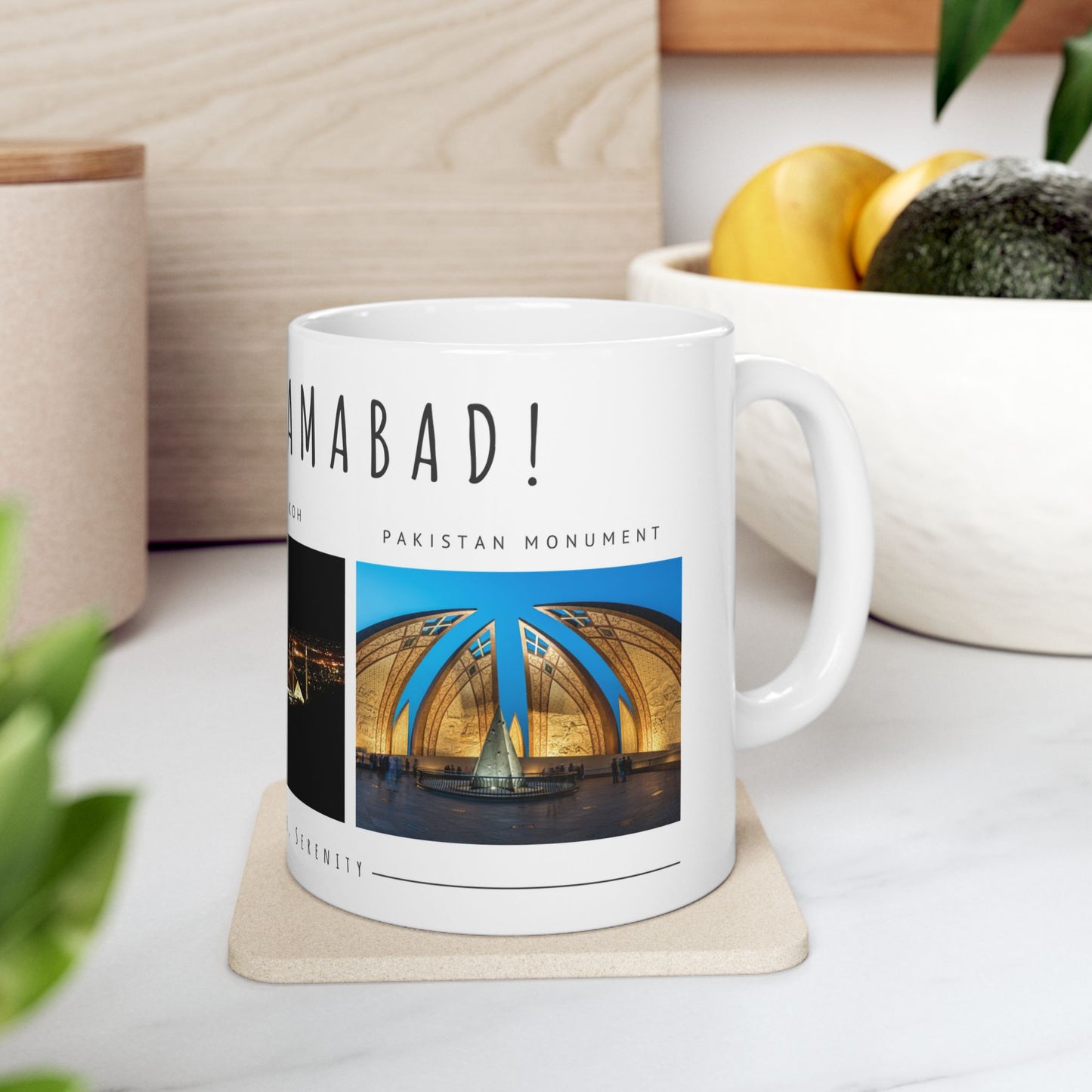Hello Islamabad Ceramic Mug - 11oz & 15oz Coffee Cup with Scenic City Views - 12212