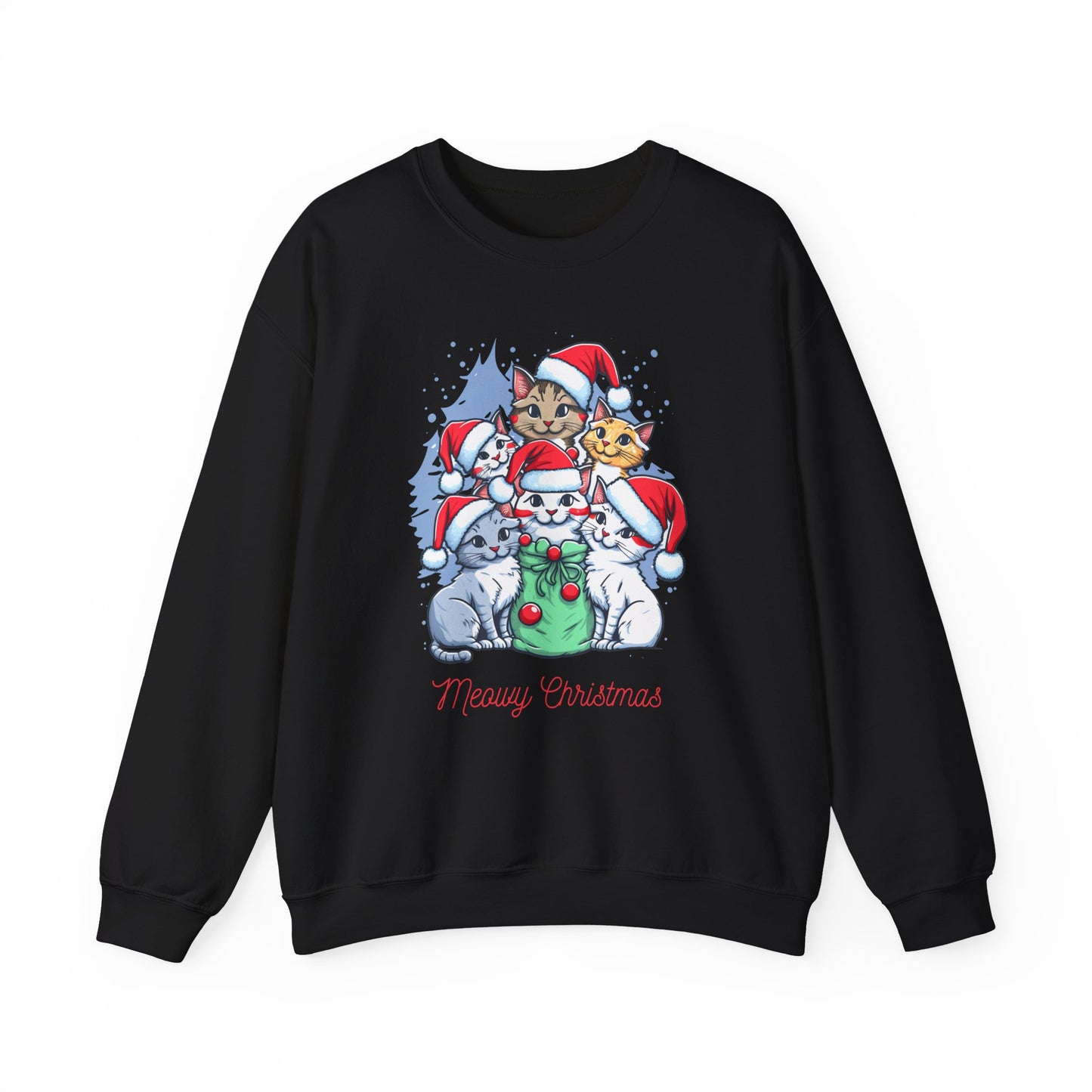 Merry Christmas, Cats - Unisex Heavy Blend™ Crewneck Sweatshirt