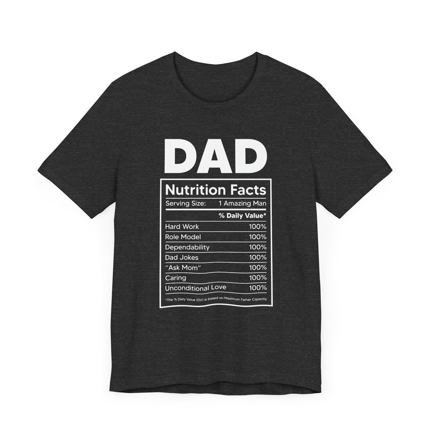 Dad, Nutrition Facts - Unisex Jersey Short Sleeve Tee