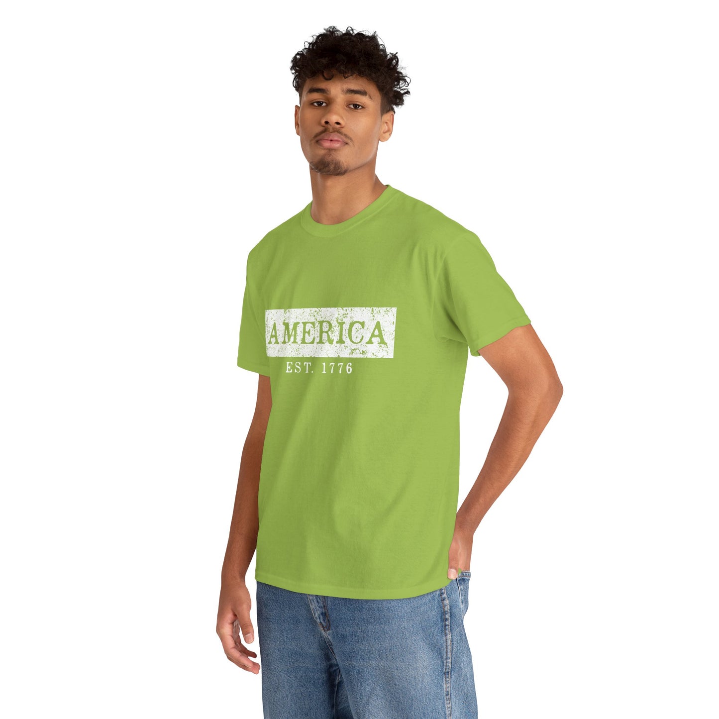 Patriotic Unisex Tee - America EST 1776, Vintage Style Shirt, Independence Day Gift, Casual Wear, Gifts for Him/Her - 13736
