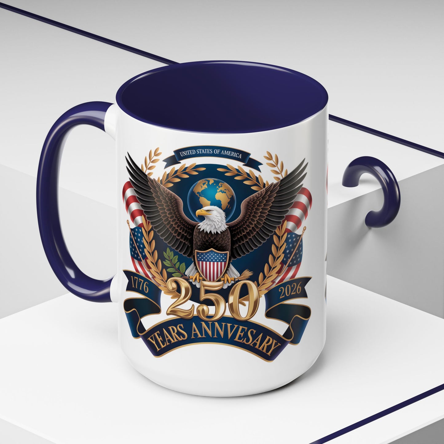 250th Anniversary Eagle Coffee Mug — Patriotic 1776–2026 Commemorative Accent Mug - 14871