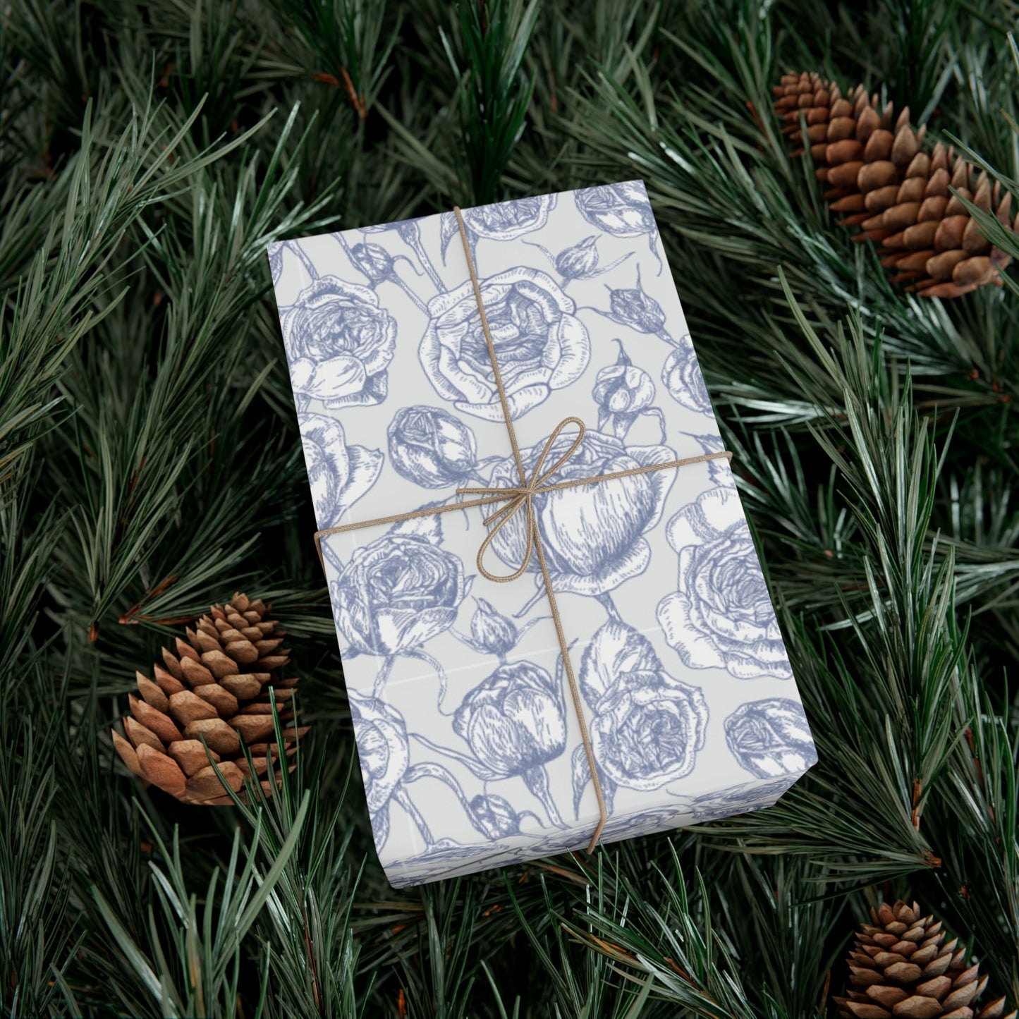 Vintage Blue Flowers - Gift Wrap Papers - 10314