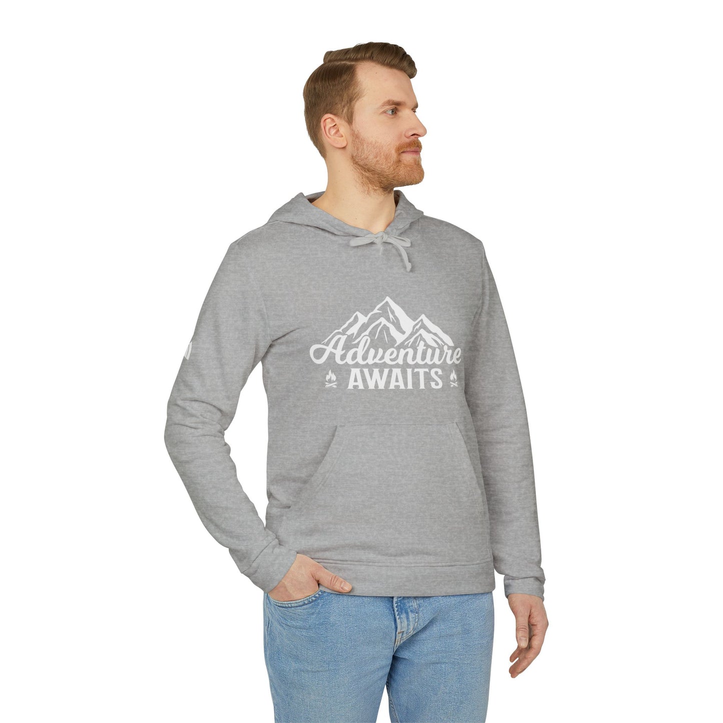 Camping: Adventure Awaits - Adidas Unisex Fleece Hoodie