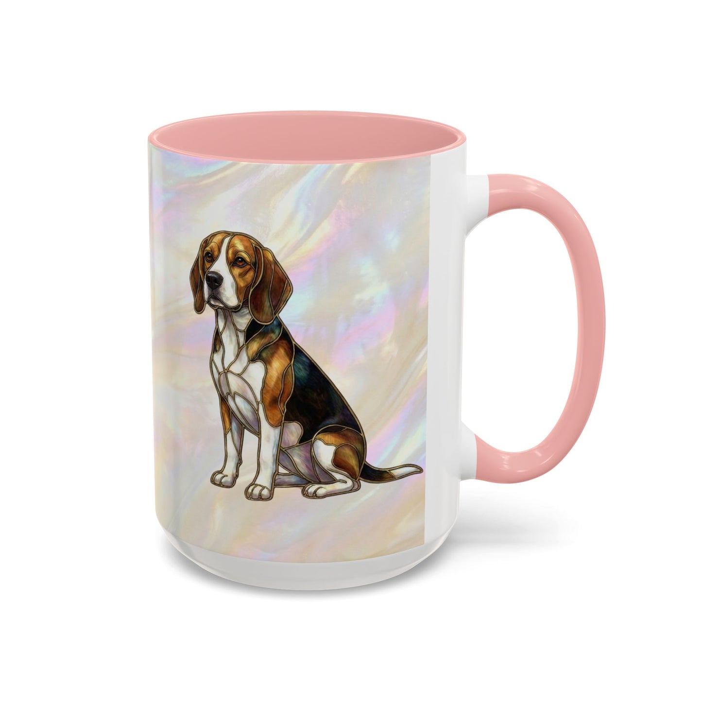 Beagle Accent Coffee Mug — Stained Glass Design (11/15oz) - 14615