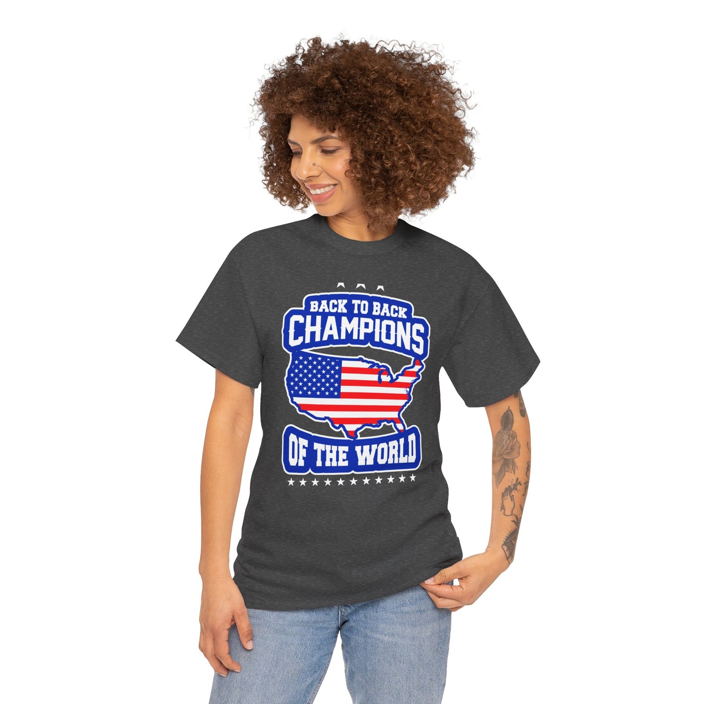 Back-to-Back Champions Unisex Tee | Perfect for Sports Fans, Casual Wear, Gifts, Fourth of July, BBQ Events - 13597