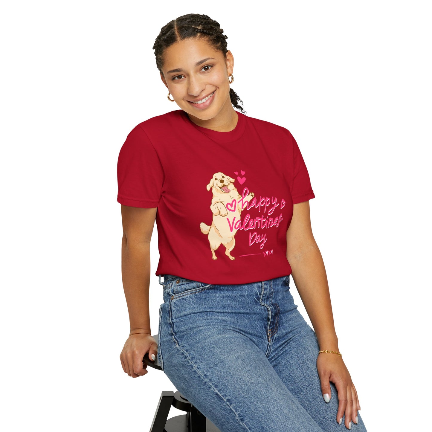 Dog, Happy Valentine's Day, XoXo - Unisex Garment-Dyed T-shirt - 11573