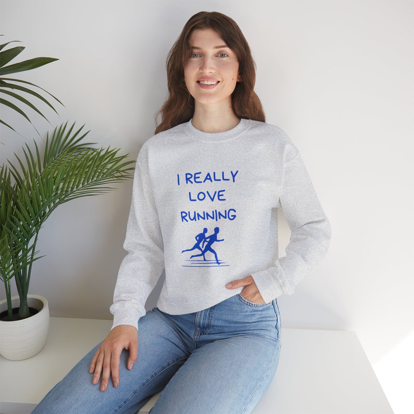 I Really Love Running - Unisex Heavy Blend™ Crewneck Sweatshirt