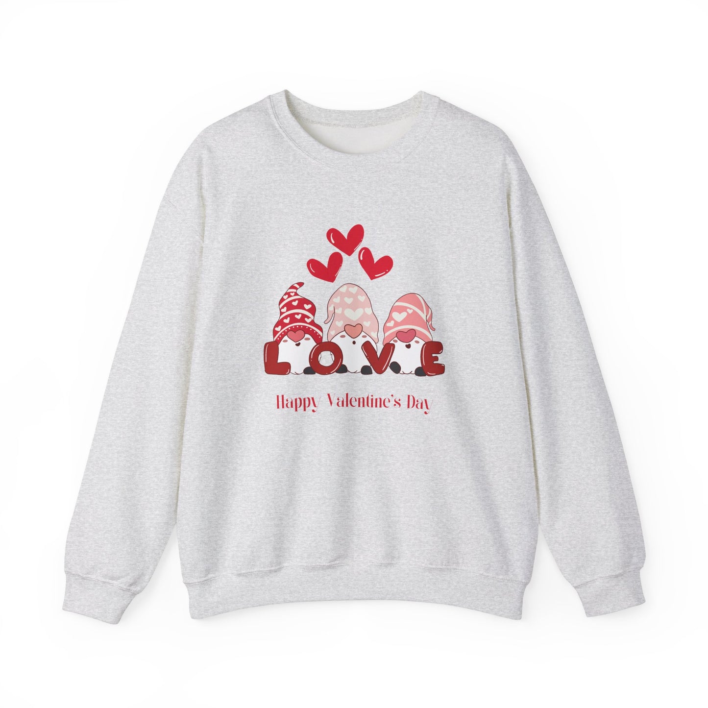 Gnomes, Love, Happy Valentine's Day - Unisex Heavy Blend™ Crewneck Sweatshirt - 11350