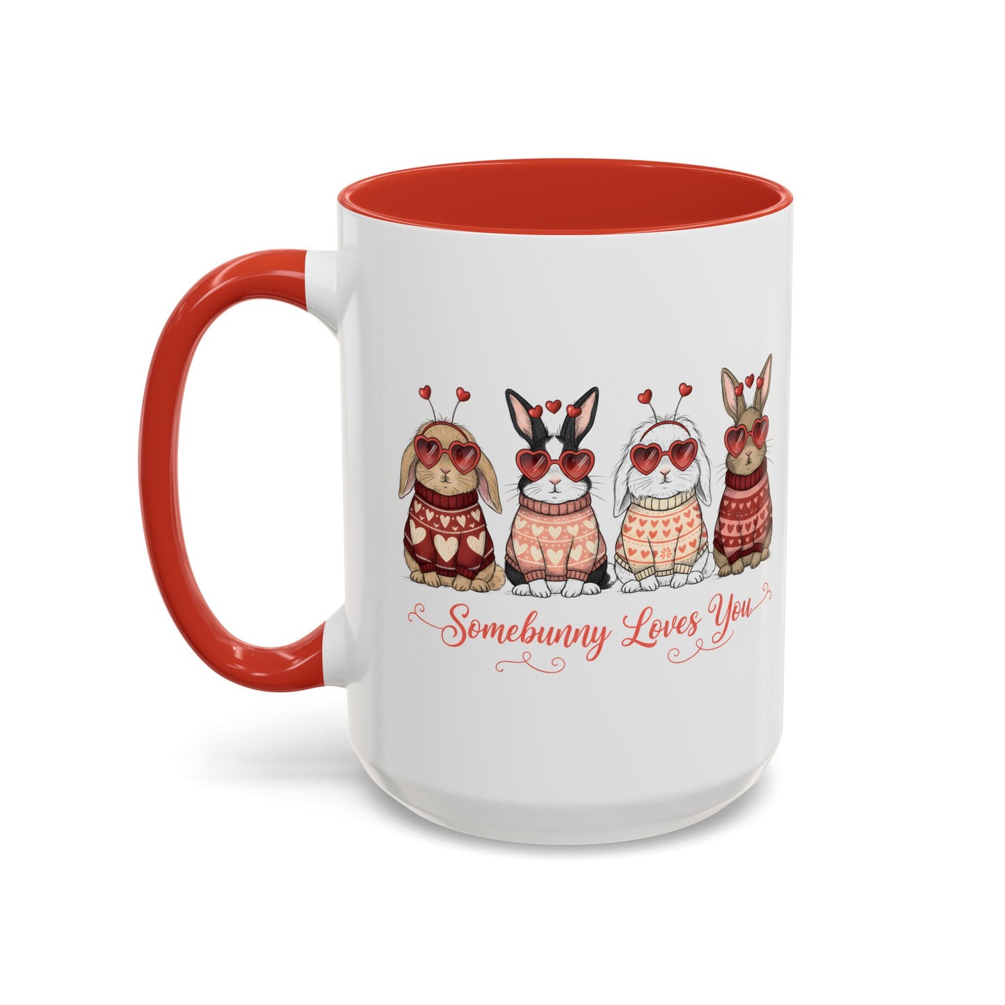 Some Bunny Loves You Mug – Cute Valentine’s Day Bunny Coffee Mug, Funny Romantic Gift for Her or Him (11oz / 15oz) - 14781