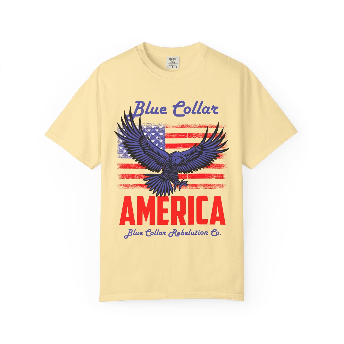 Unisex American Eagle Graphic Tee - Perfect for Patriotic Events, Casual Wear, 4th of July Gatherings, Gifts for Blue Collar Workers - 13695