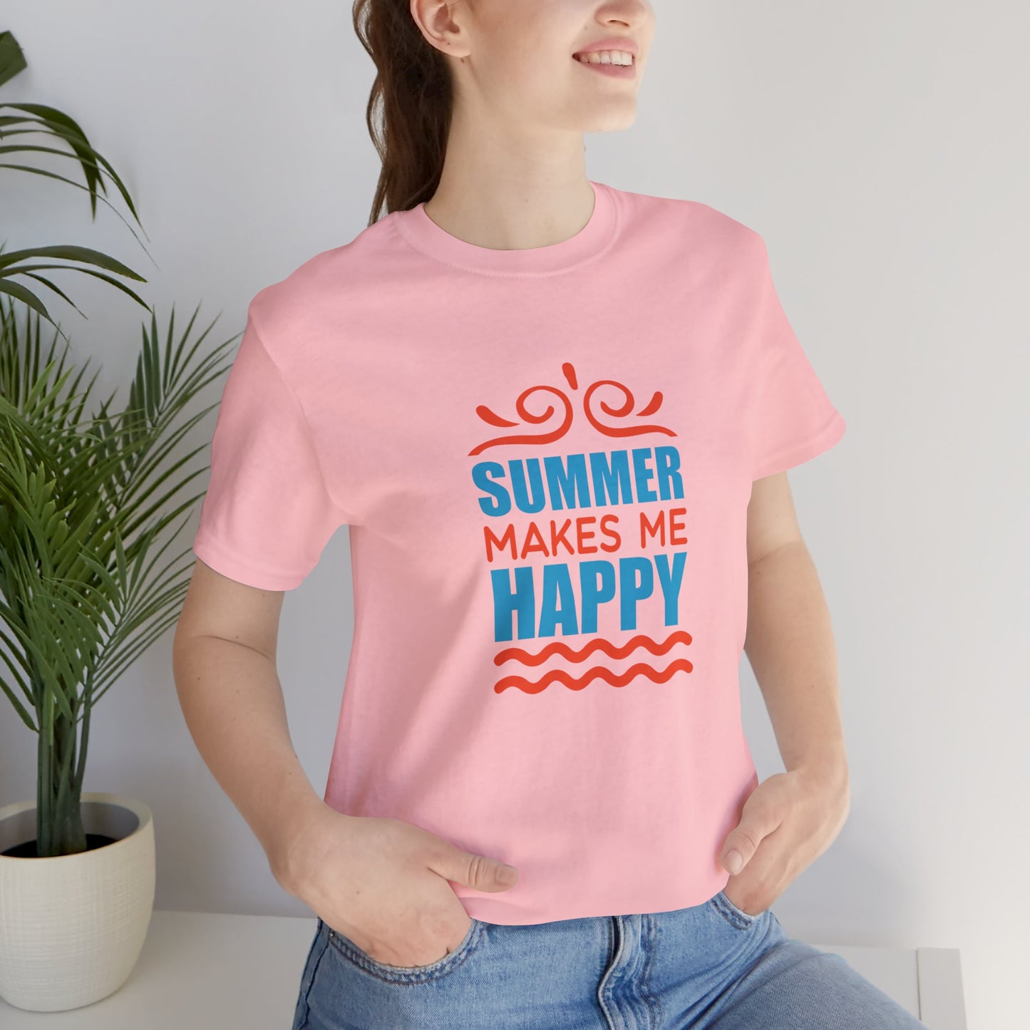 Summer Makes Me Happy - Unisex Jersey Short Sleeve Tee