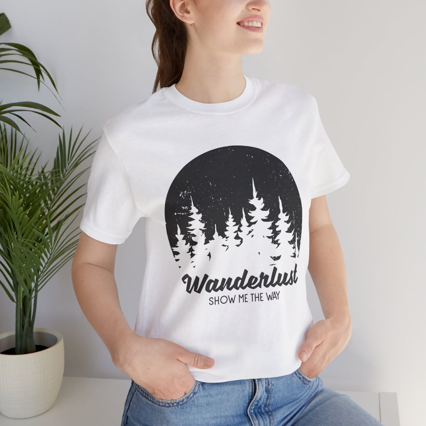 Camping: Wanderlust Show Me The Way - Unisex Jersey Short Sleeve Tee