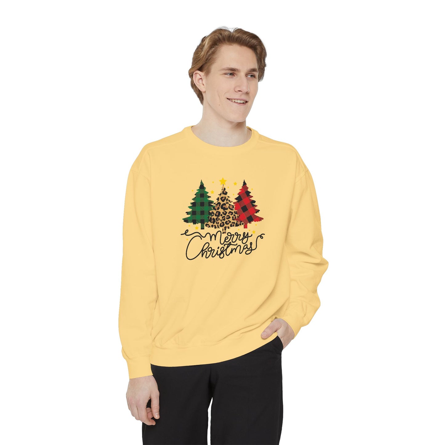 Christmas Trees - Unisex Garment-Dyed Sweatshirt - 10172