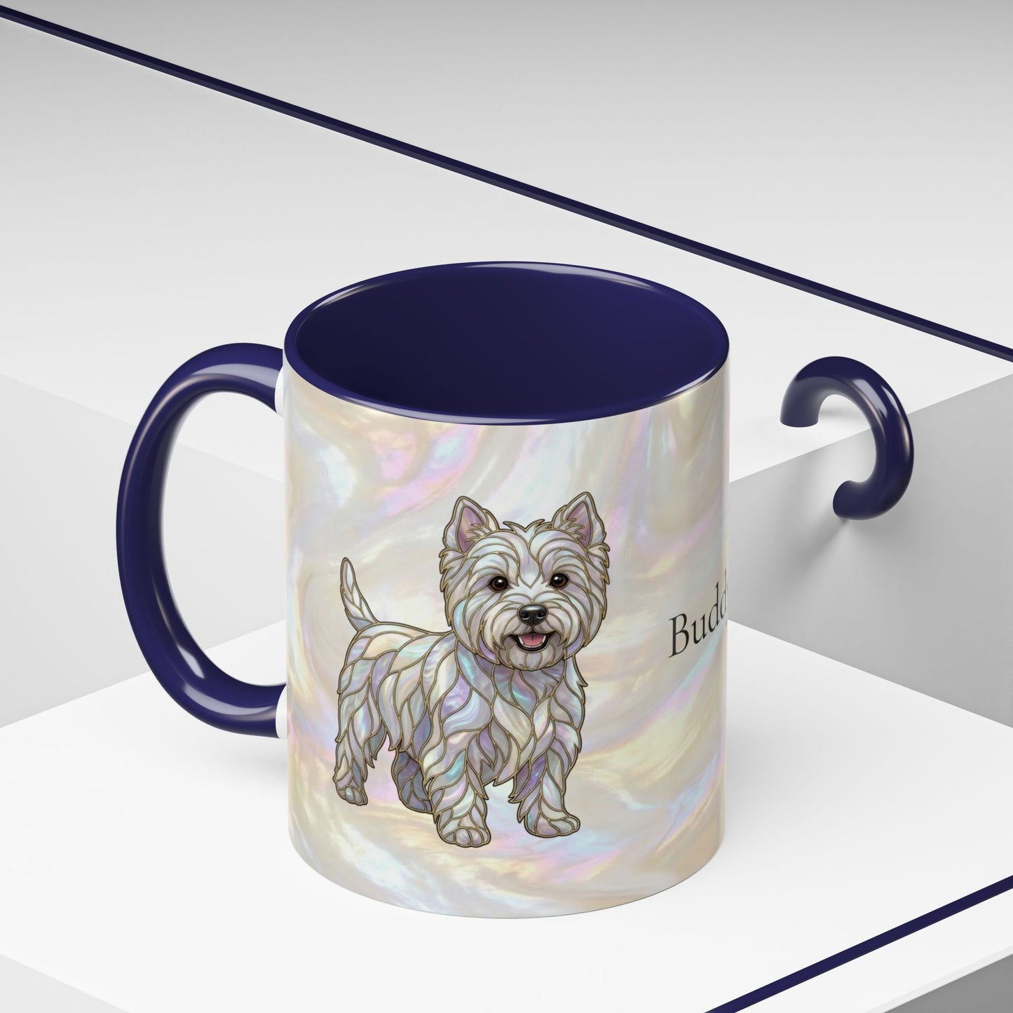 Westie Accent Coffee Mug – Stained Glass Design 11/15oz - 14650