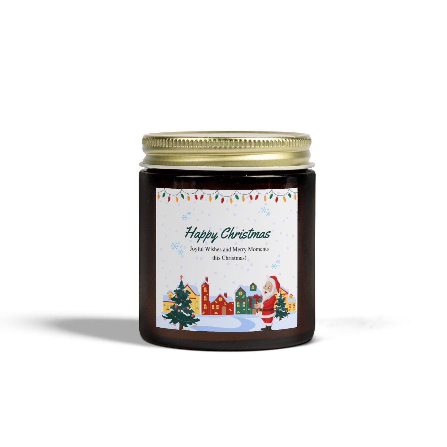 Merry Christmas - Scented Candles, Coconut Apricot Wax (4oz, 9oz)