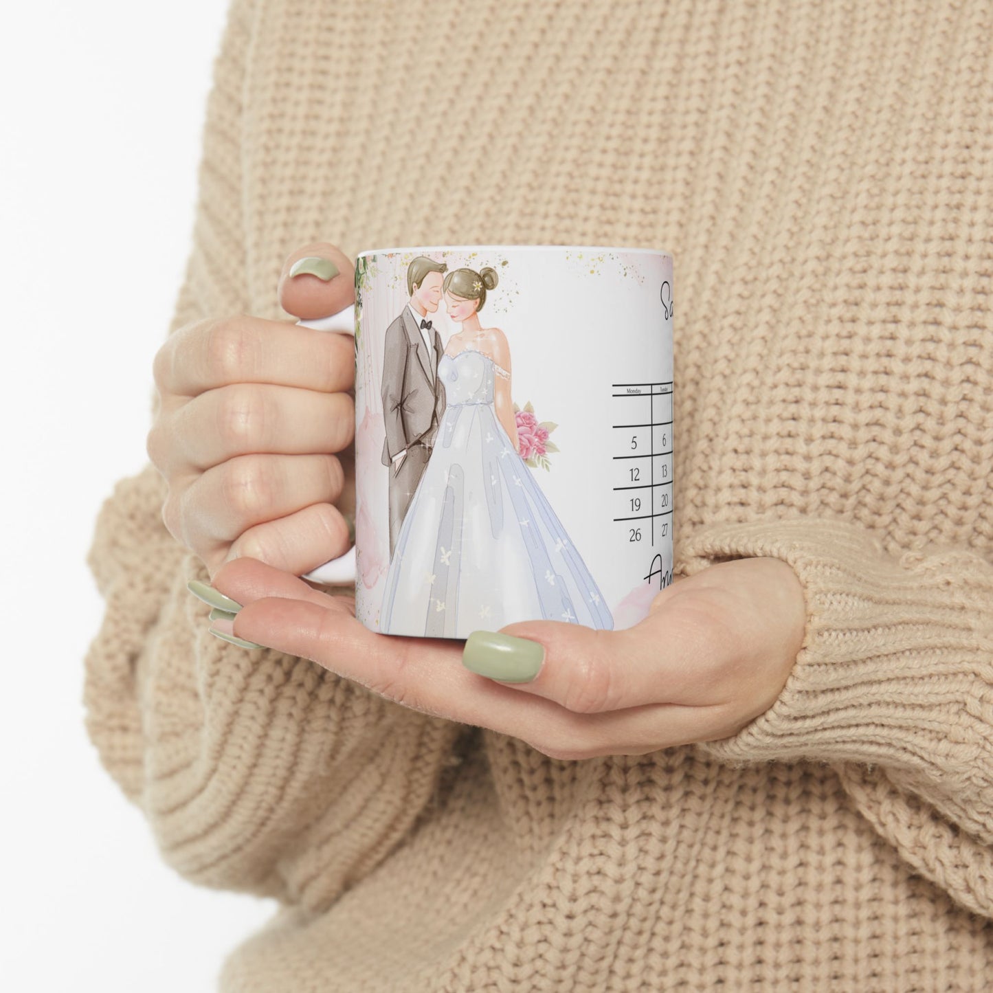 Wedding, Save the Date, Customizable  - Ceramic Mug, (11oz, 15oz) - 10922