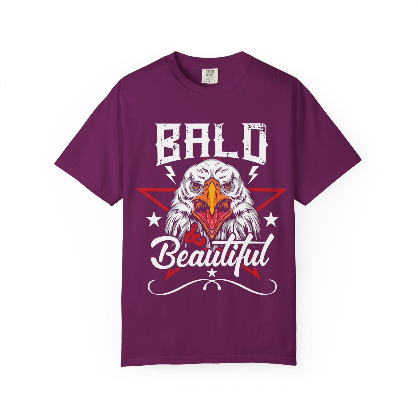 American Eagle, Bald is Beautiful T-Shirt, Unisex Garment-Dyed Tee - 13491