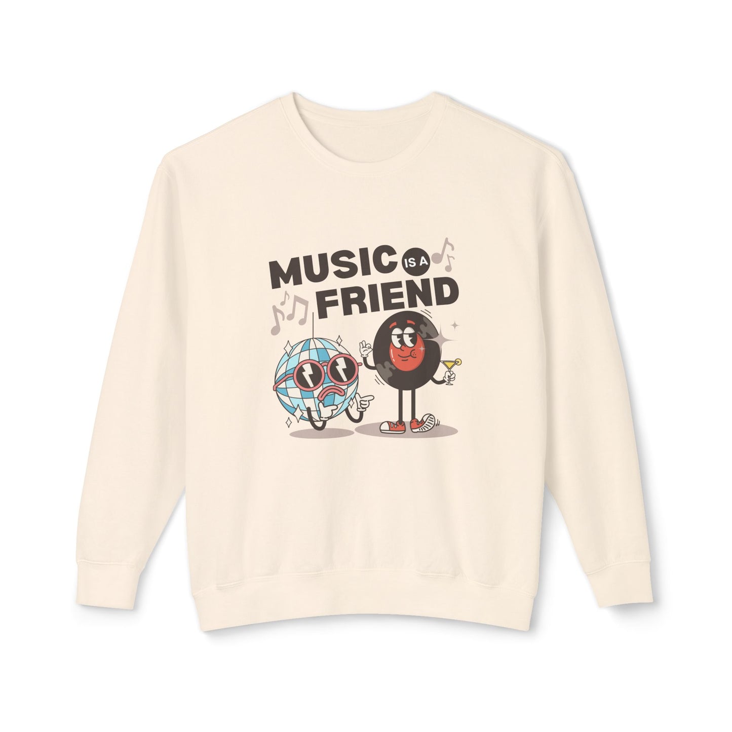 Music Friend - Unisex Lightweight Crewneck Sweatshirt - 10605