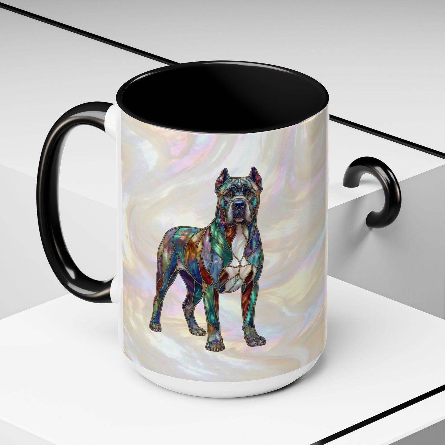 Cane Corso Accent Mug — Stained Glass Design (11/15 oz) - 14623