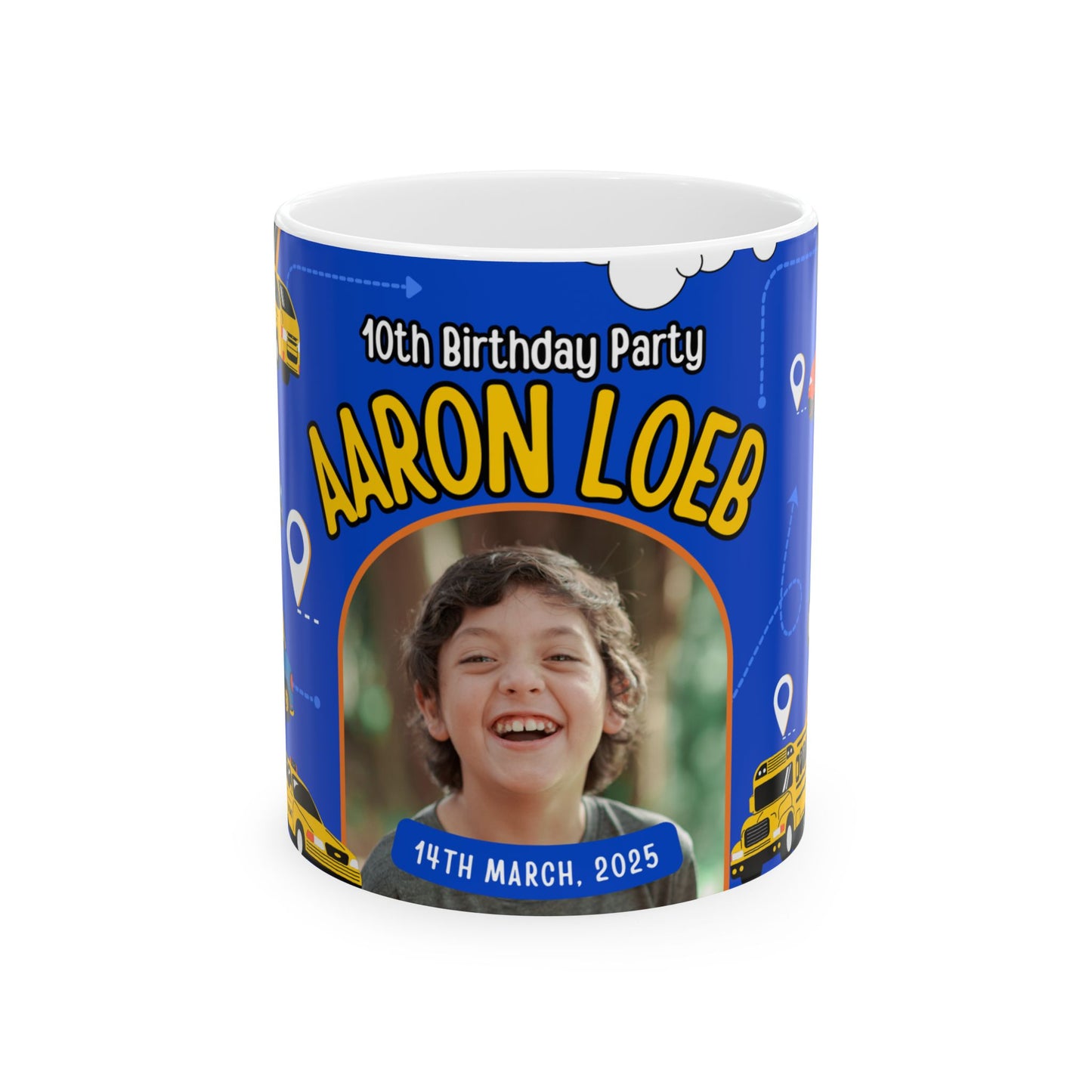 Happy Birthday, Car-Loving Boy, Details Customizable - Ceramic Mug, (11oz, 15oz) - 11236