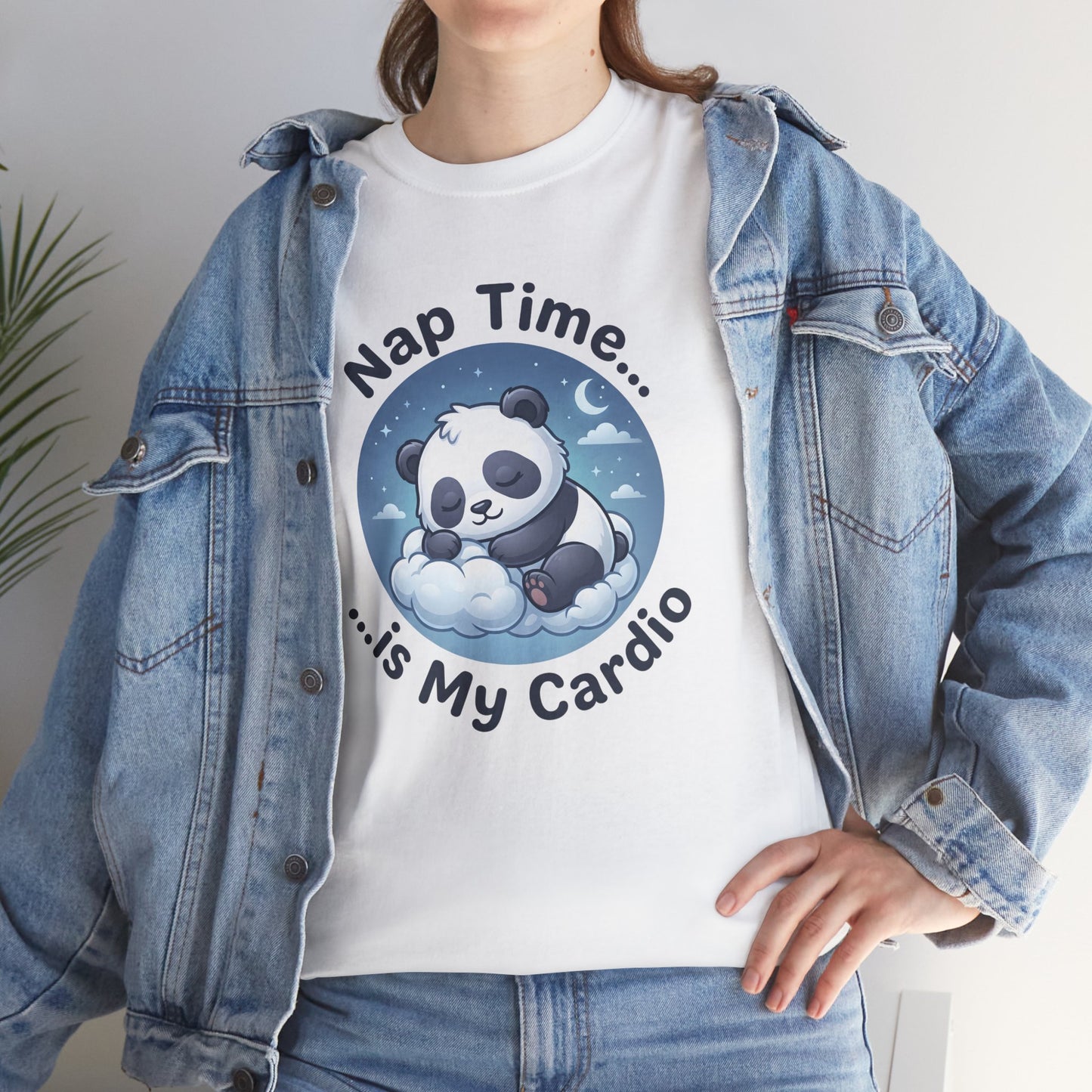 Cute Panda T-Shirt – “Nap Time Is My Cardio” Funny Sleep Tee - 14845