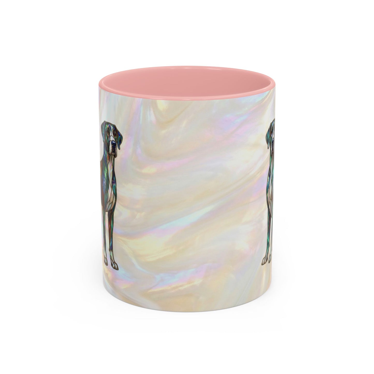 Personalized Great Dane Dog Mug — Stained Glass Design (11/15 oz) - 14550