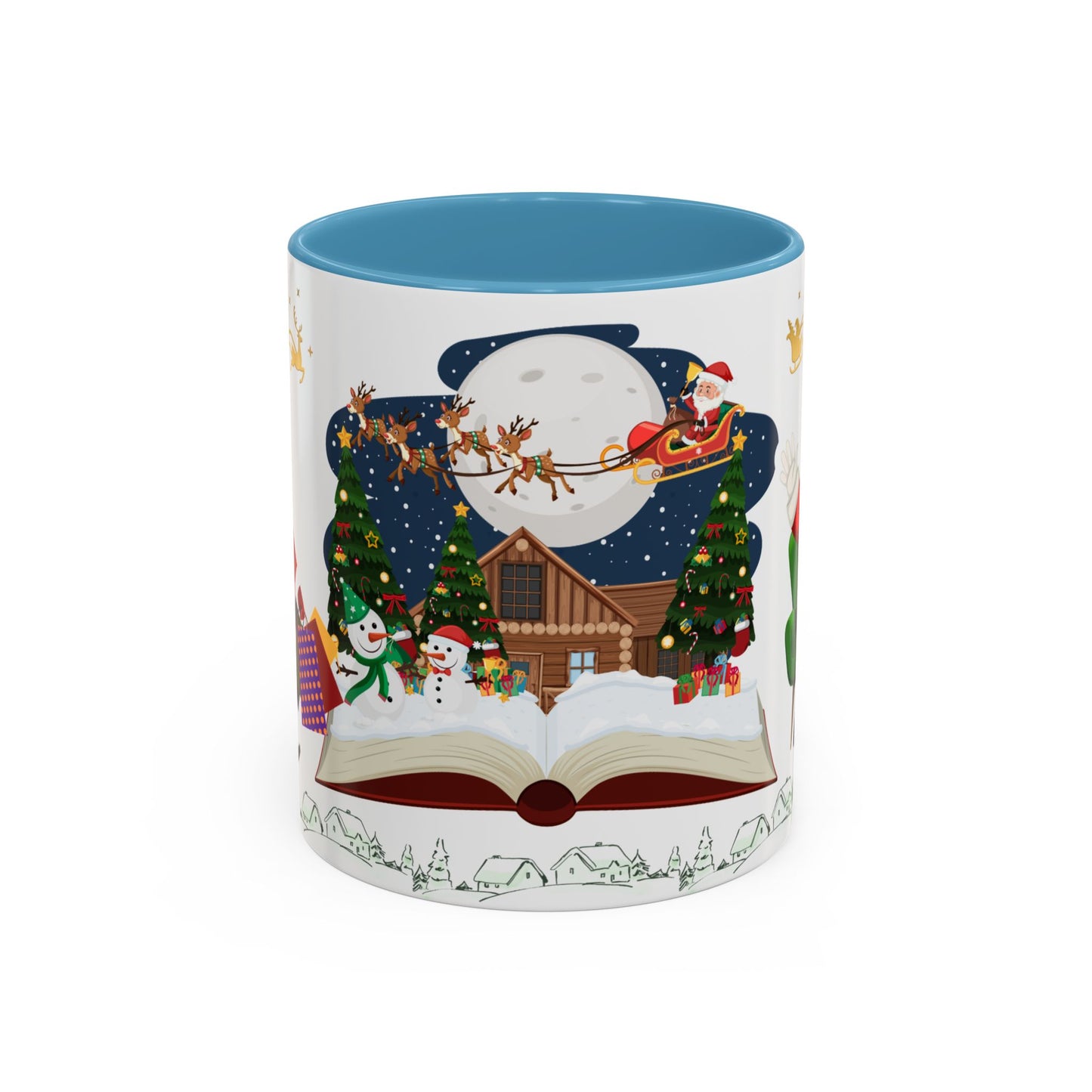 Santa is Coming - Accent Coffee Mug (11, 15oz)