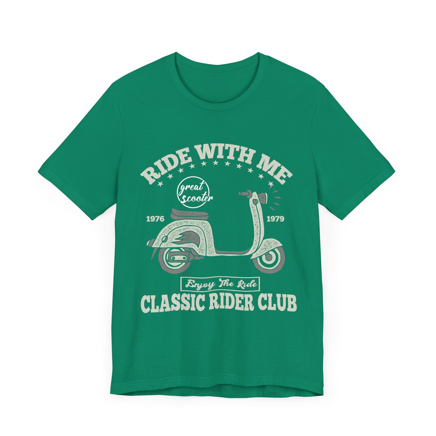 Ride With Mt, Great Scooter - Unisex Jersey Short Sleeve Tee - 13215
