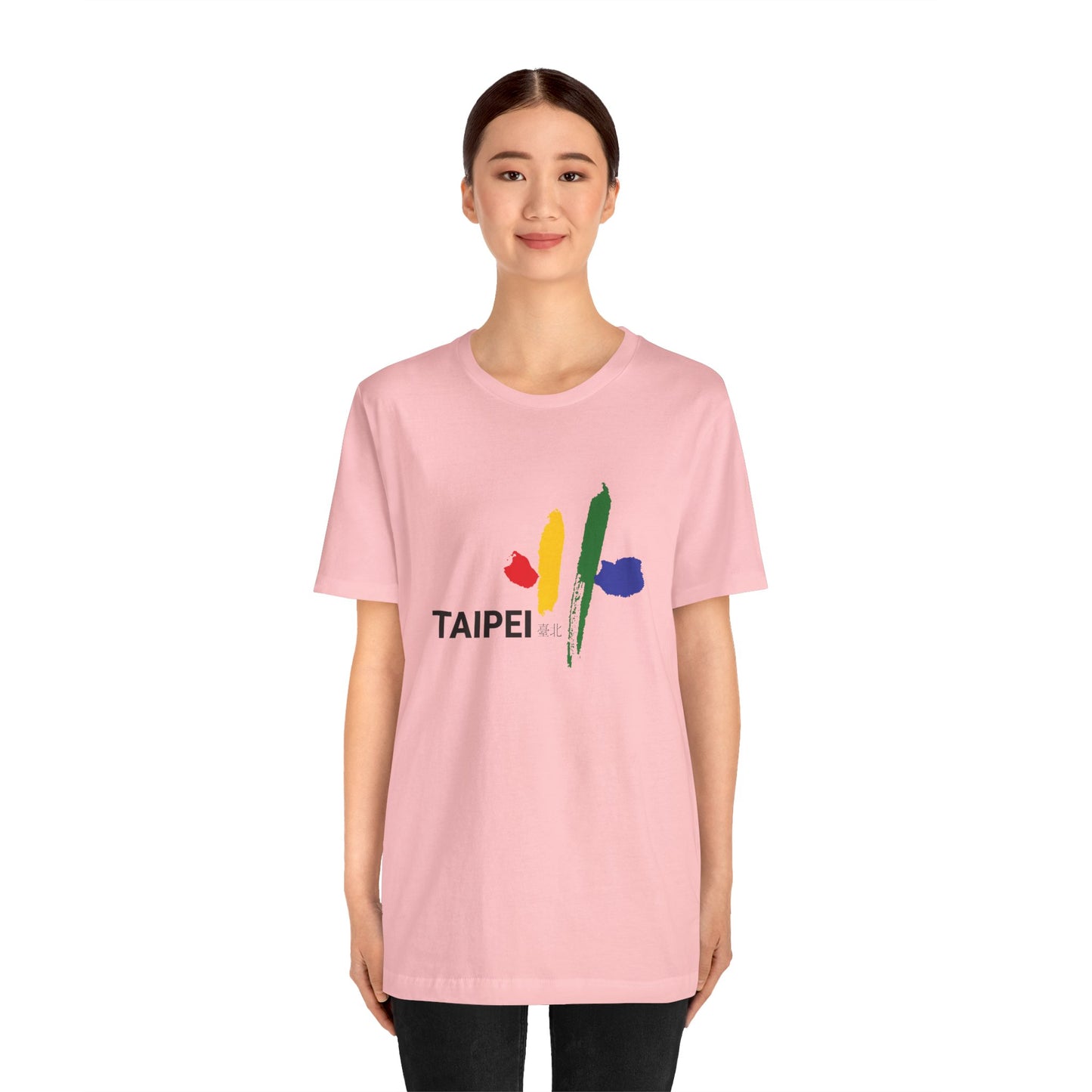 Taipei Artistic Unisex Tee - Colorful Graphic Short Sleeve Shirt - 12245