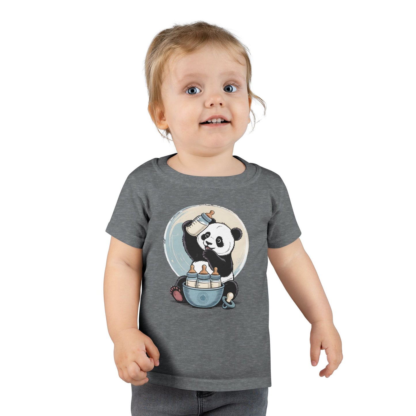 Cute Panda Toddler T-Shirt – Baby Bottle Panda Shirt for Boys & Girls - 14807