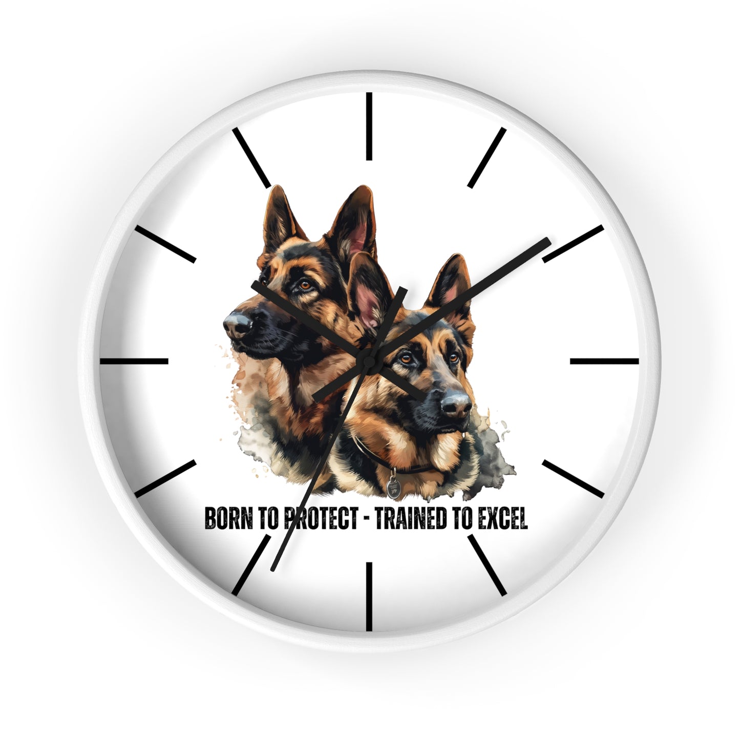 German Shepherds: Born to Protect - Wall Clock - 10513