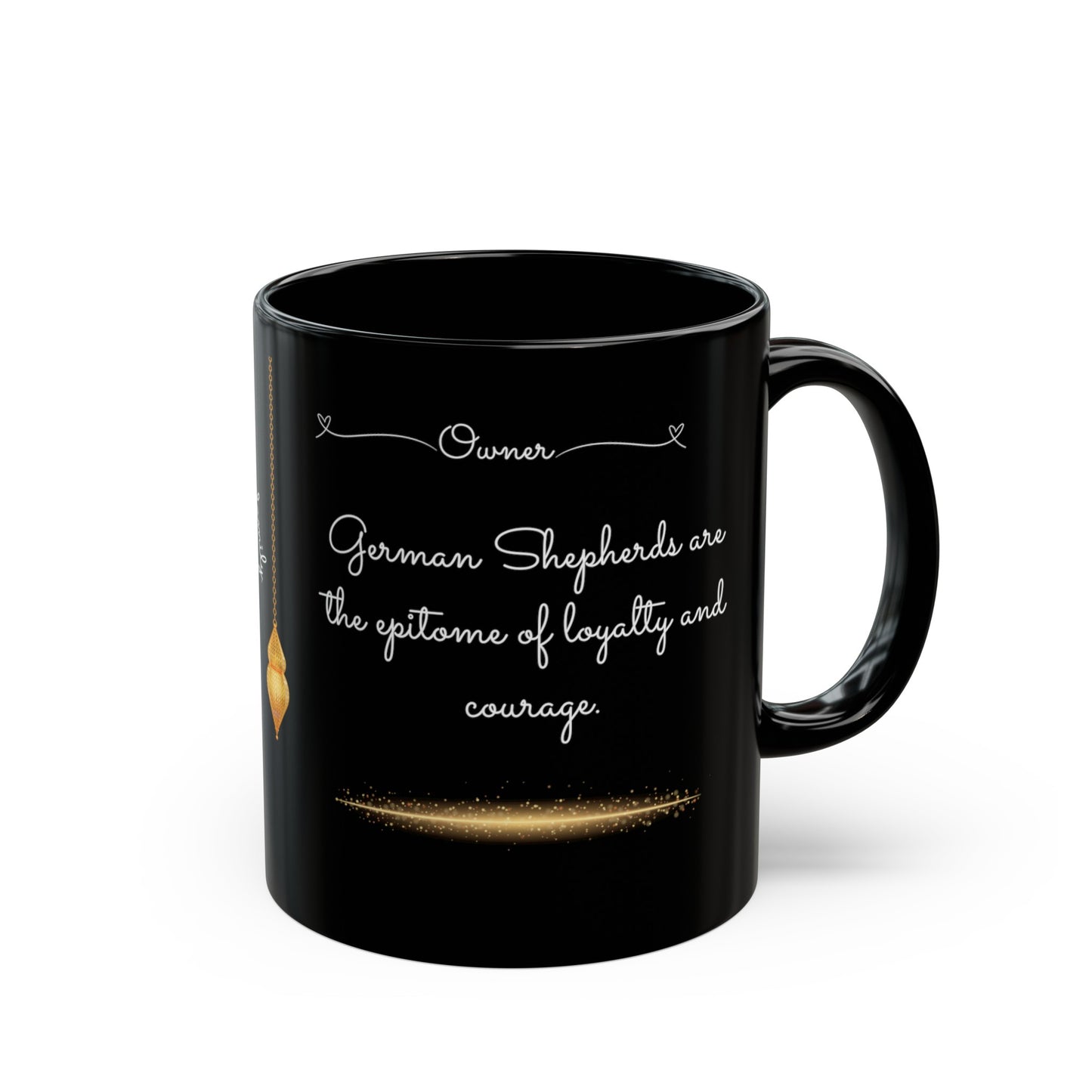 German Shepherds are not just pets; they're family, Customized Ceramic Black Mug (11oz, 15oz)