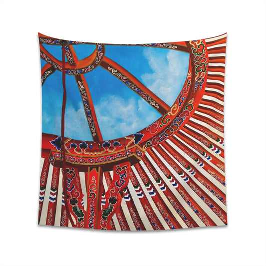 Mongol Yurt Top - Printed Wall Tapestry