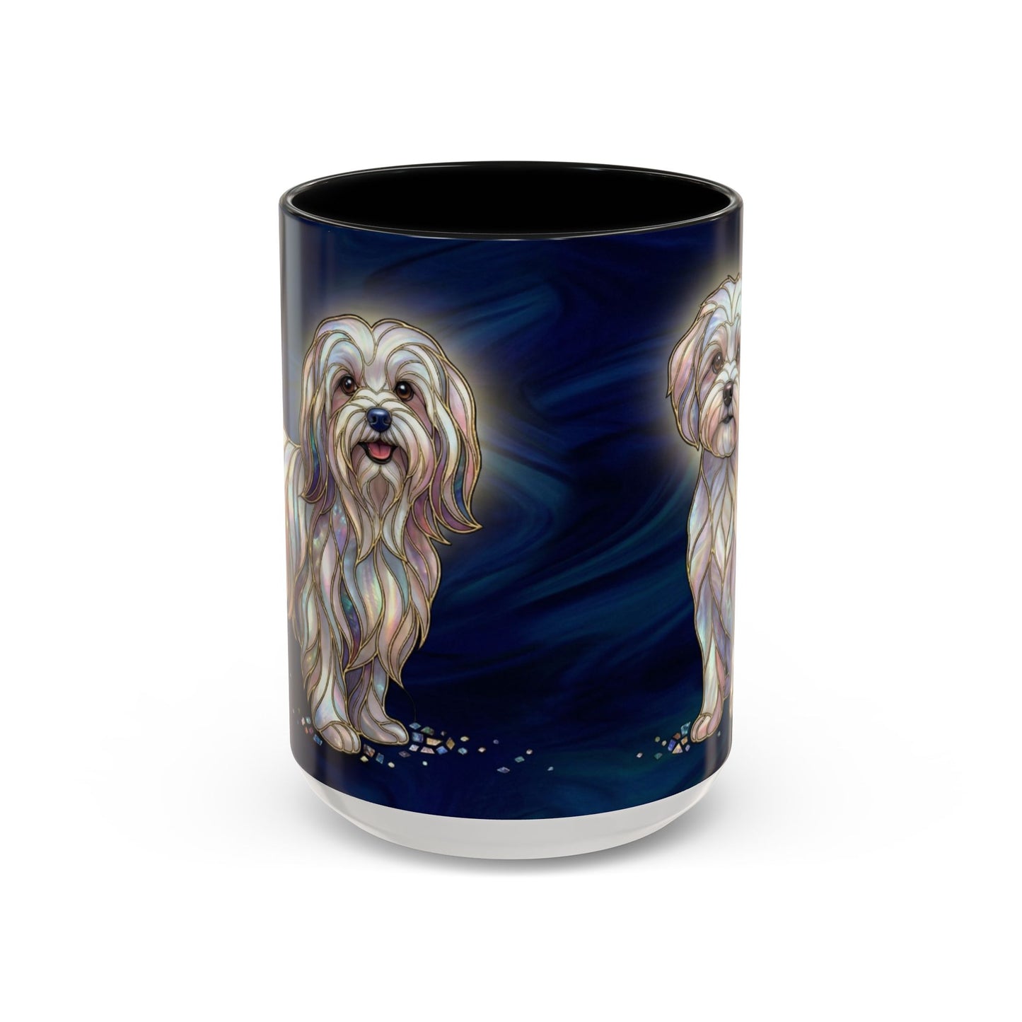 Maltese Art Coffee Mug — Stain Glass Design (11/15oz) - 14546