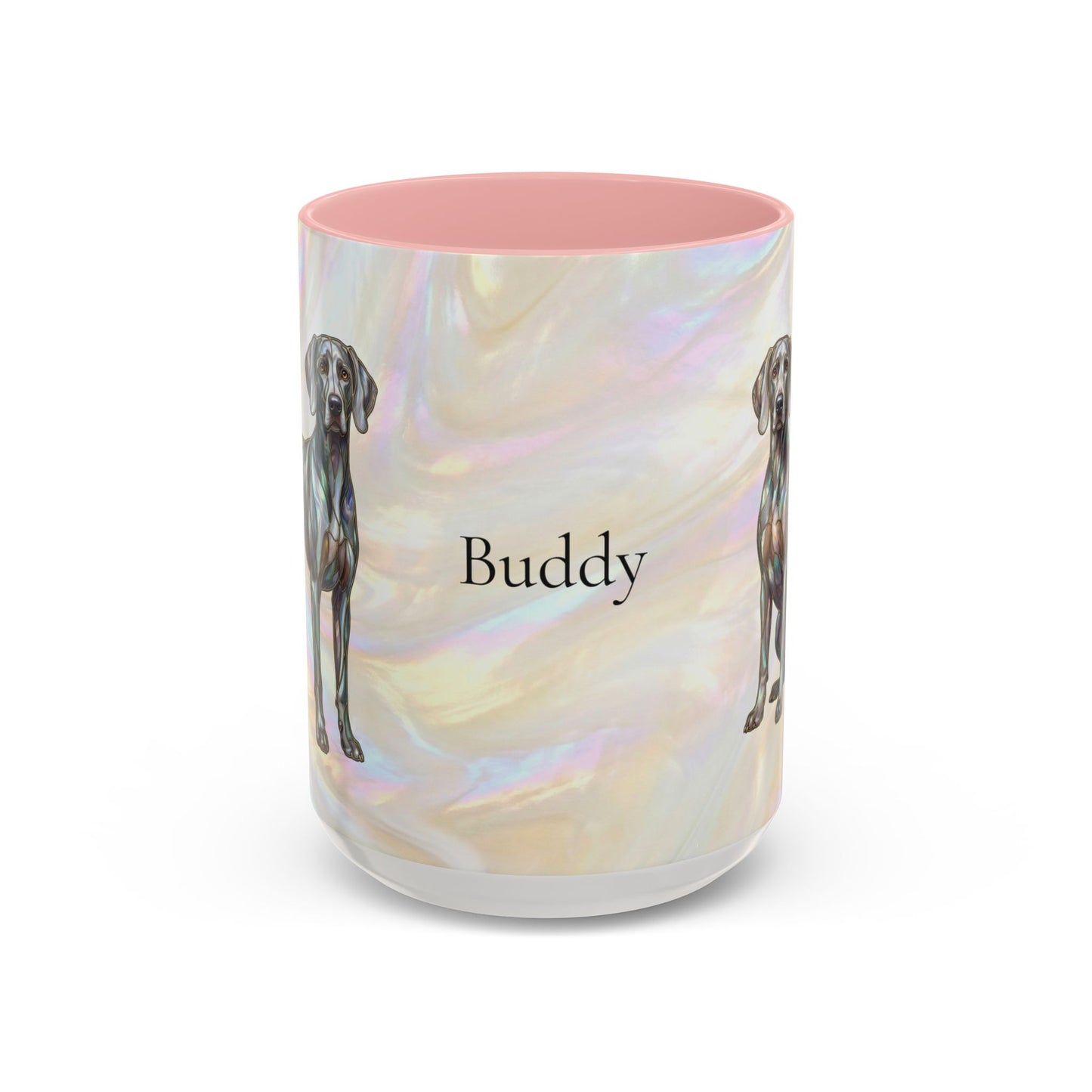 Weimaraner Accent Coffee Mug – Stained Glass Design 11/15oz - 14649
