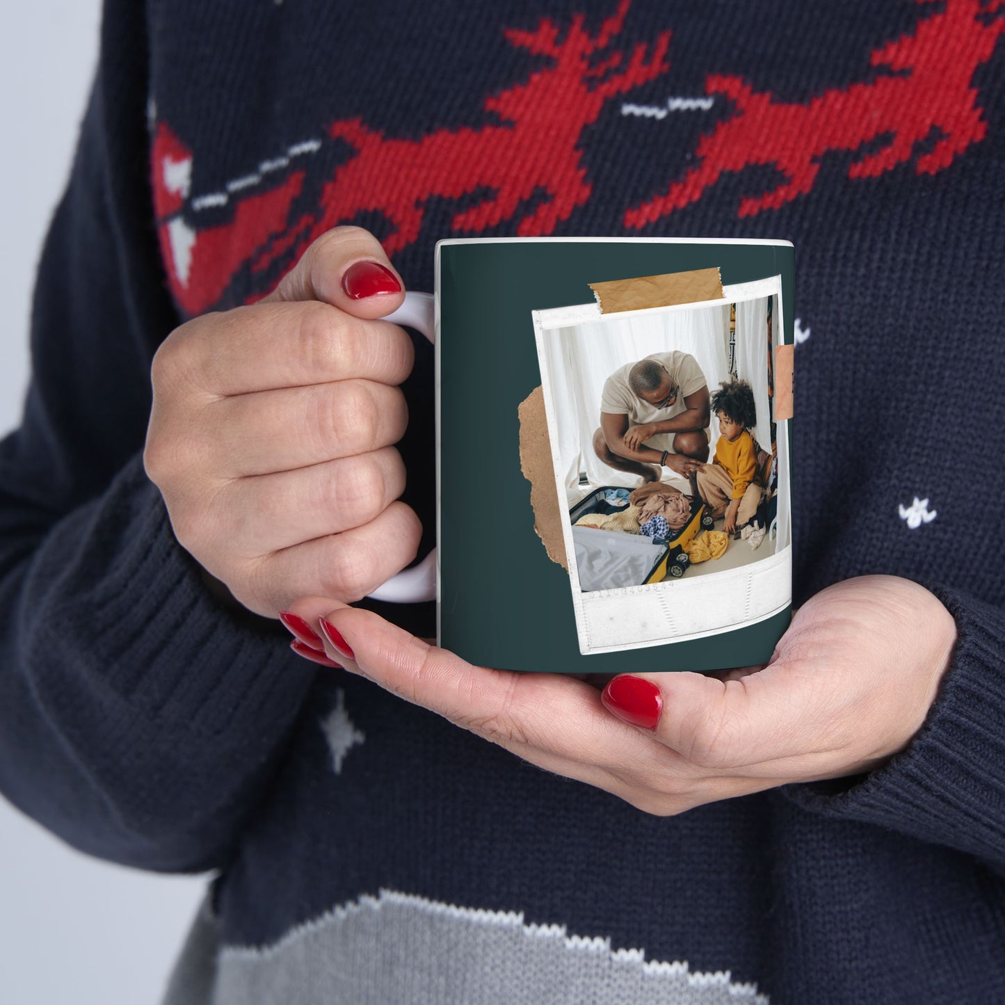 Personalized Father's Day Mug, Custom Gift for Dad, Family Photo Mug, Unique Coffee Cup, Celebrate Dad's Special Day - 14028