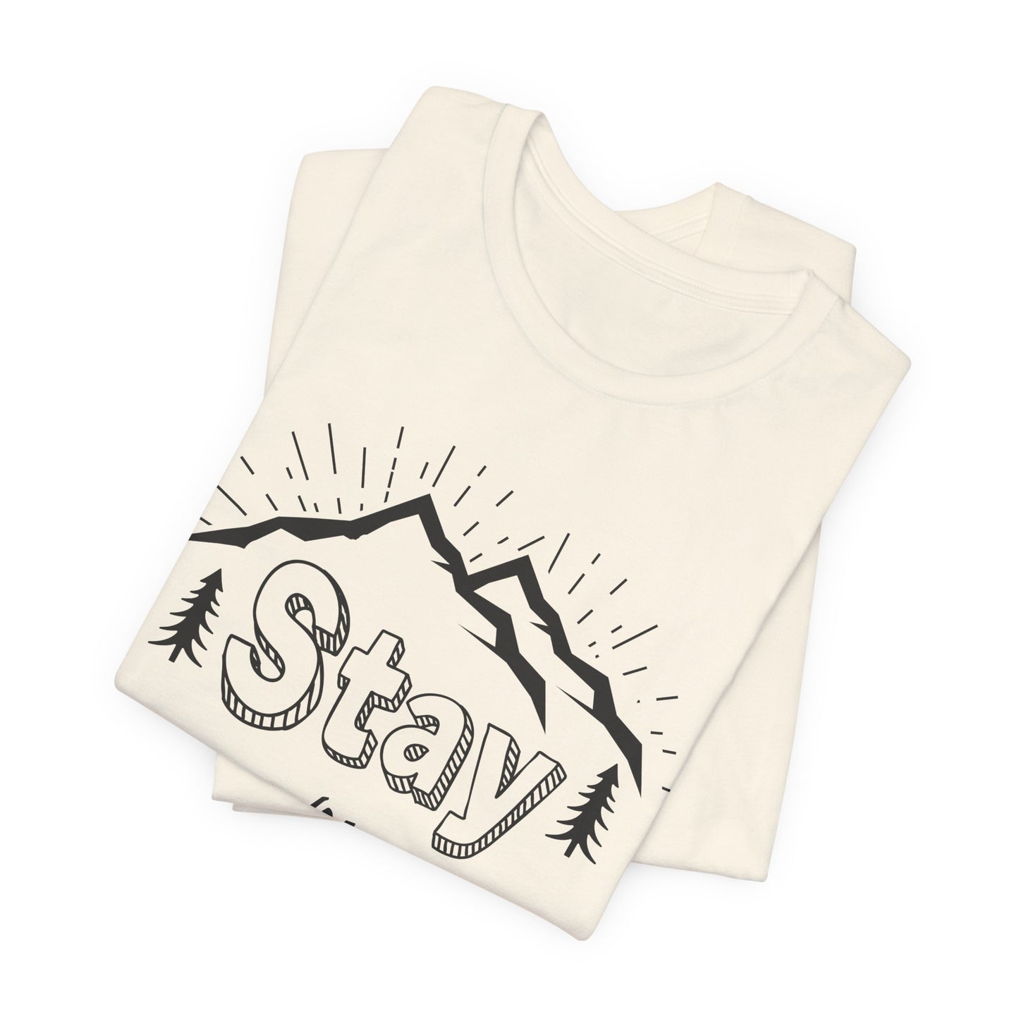Camping: Stay Wild - Unisex Jersey Short Sleeve Tee - 12589