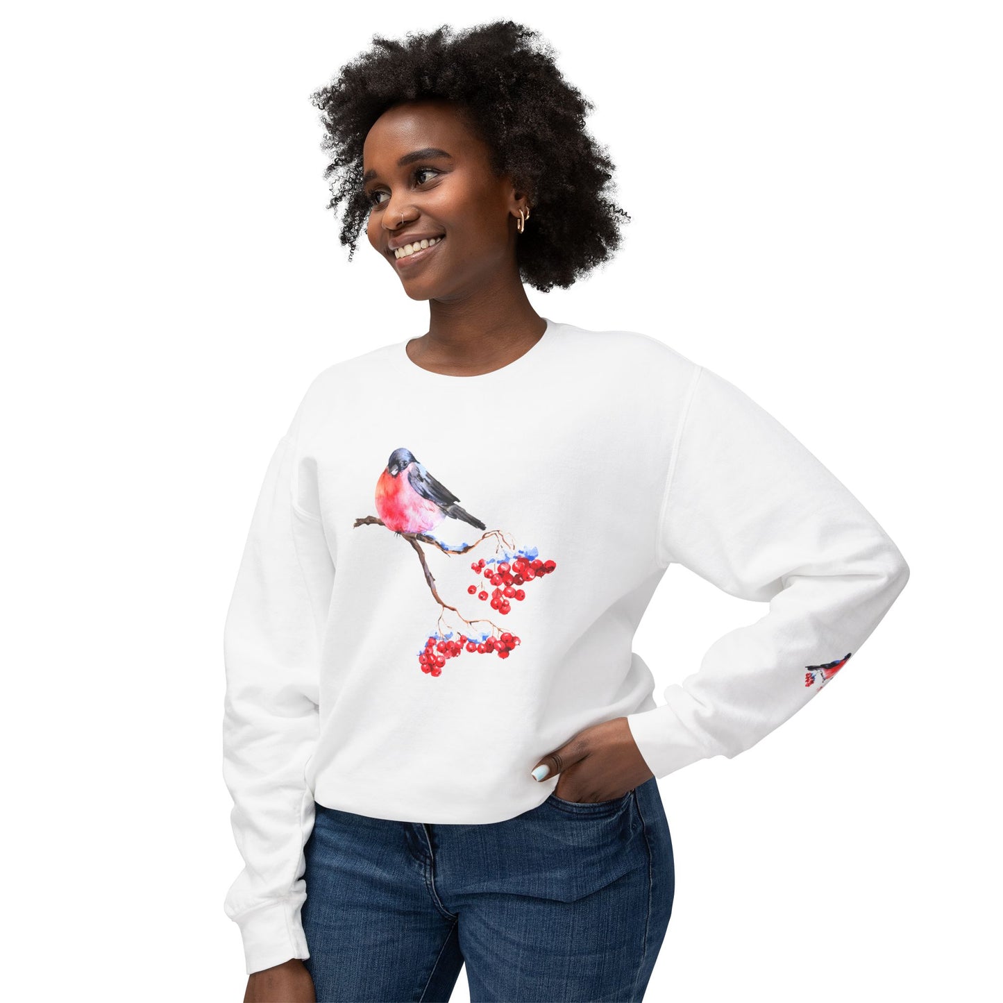 Bird & Cherry - Unisex Lightweight Crewneck Sweatshirt - 10336