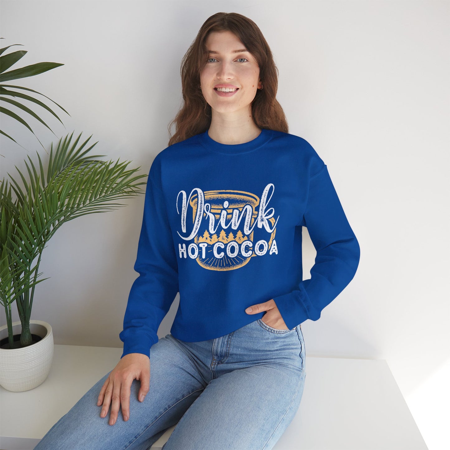 Drink Hot Cocoa - Unisex Heavy Blend™ Crewneck Sweatshirt