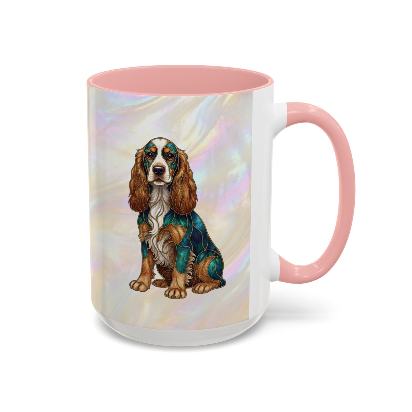Cocker Spaniel Accent Coffee Mug -Stained Glass Style (11/15oz) - 14626