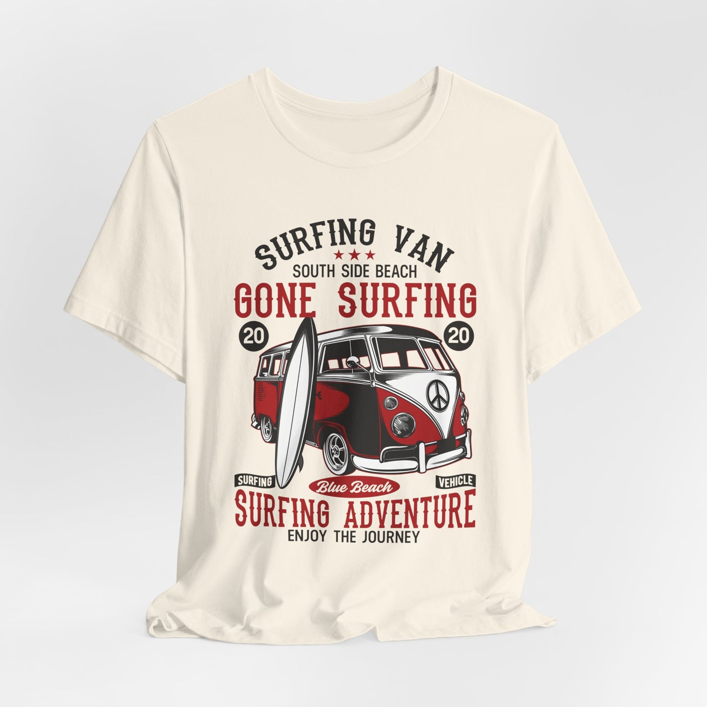 Surfing Van, Surfing Adventure - Unisex Jersey Short Sleeve Tee - 12613