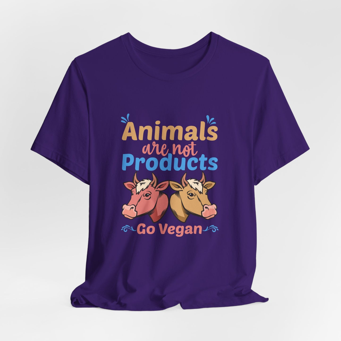 Vegan: Animals Are Not Products, Go Vegan - Unisex Jersey Short Sleeve Tee - 12353