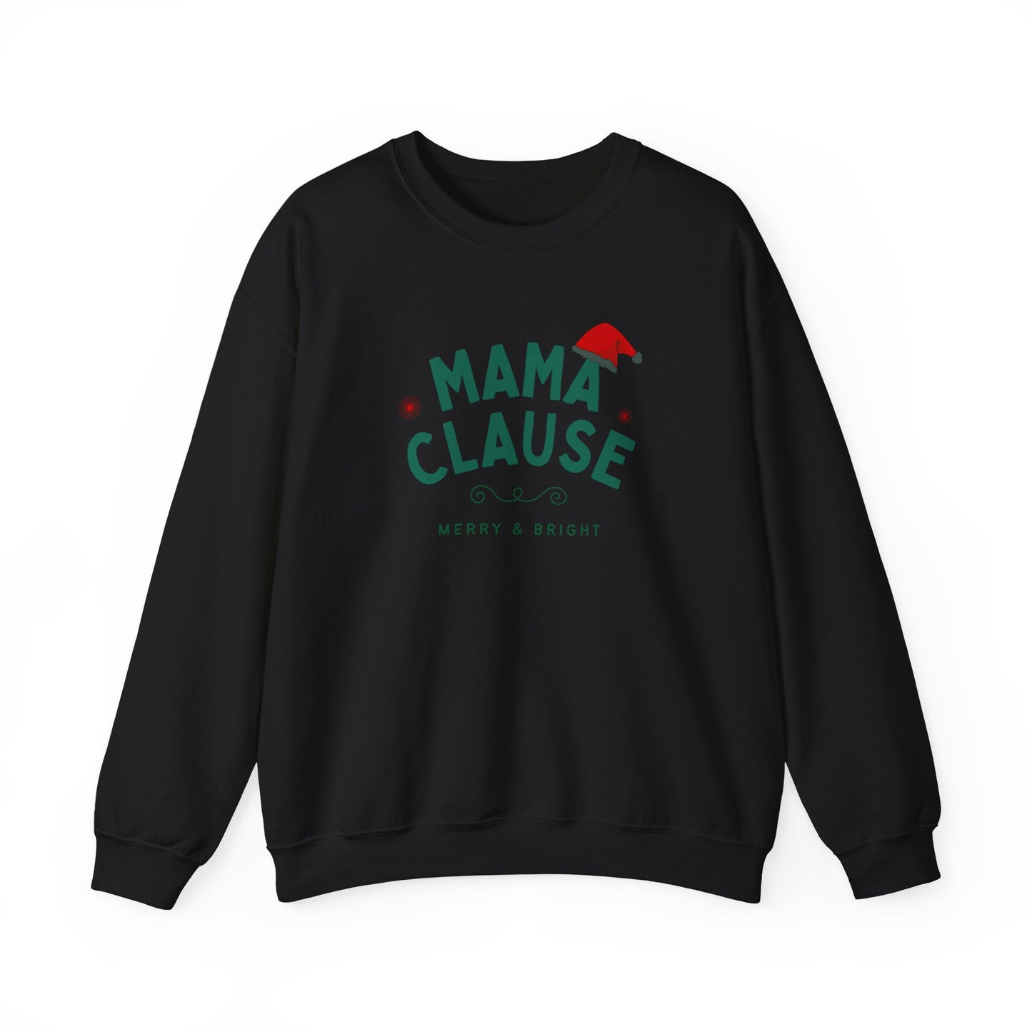 Mama Clause, Merry & Bright - Unisex Heavy Blend™ Crewneck Sweatshirt - 10468